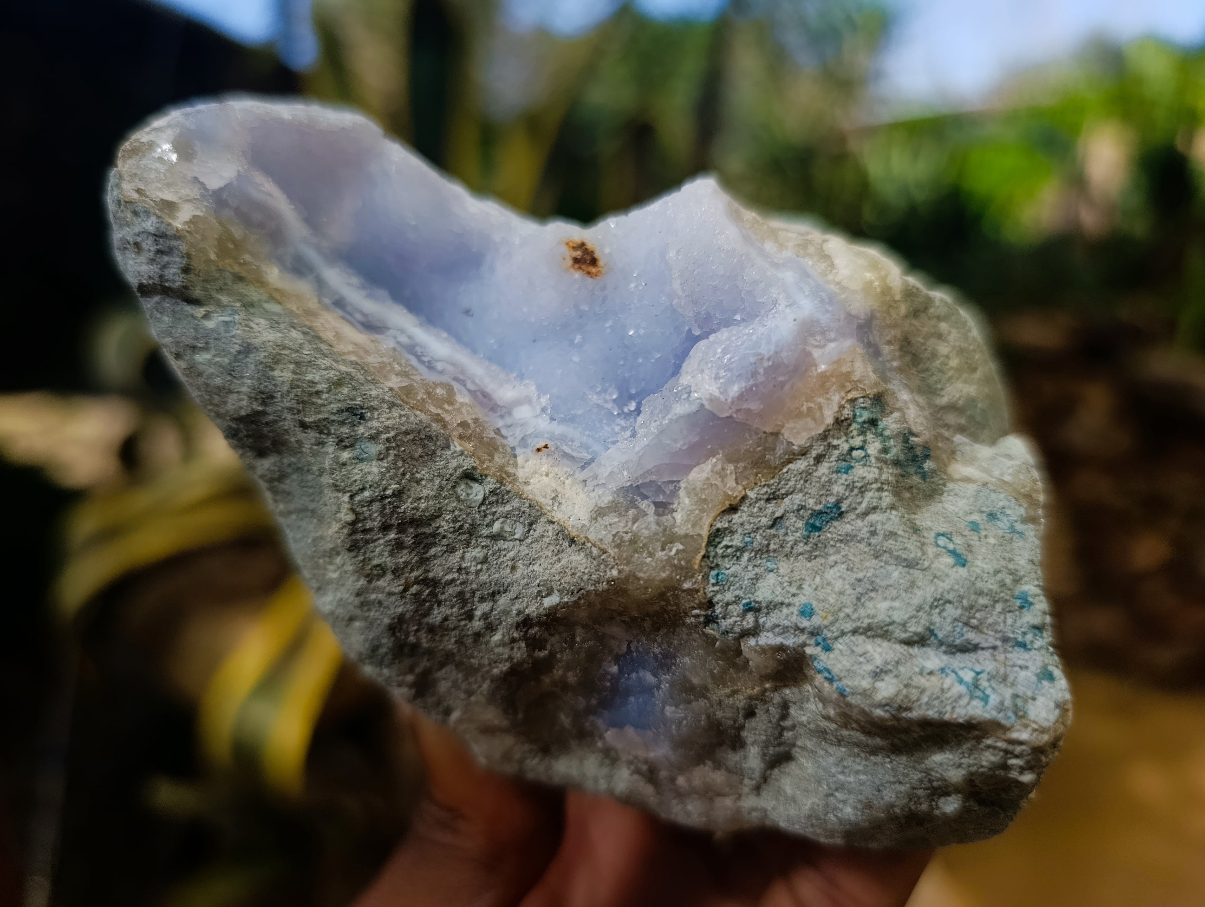Natural Blue Lace Agate Geodes x 6 From Nsanje, Malawi - Toprock Gemstones and Minerals 
