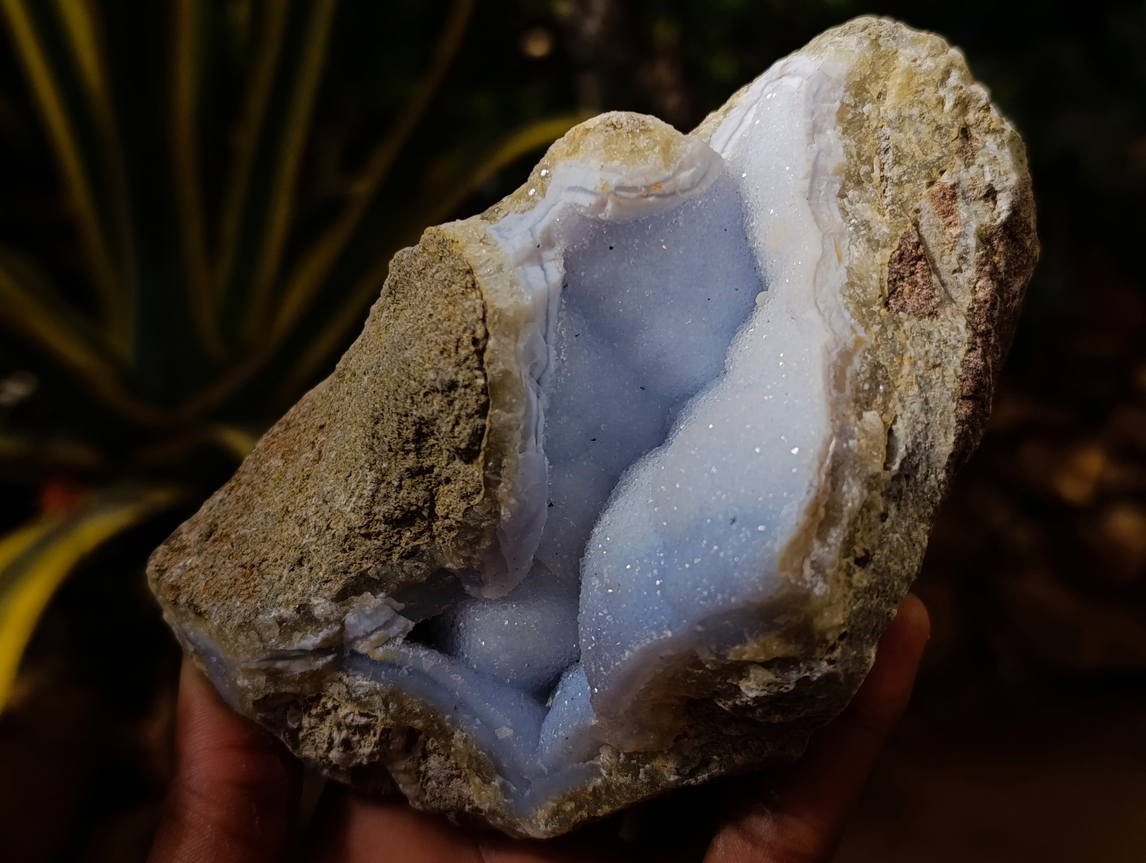 Natural Blue Lace Agate Geodes x 6 From Nsanje, Malawi - Toprock Gemstones and Minerals 