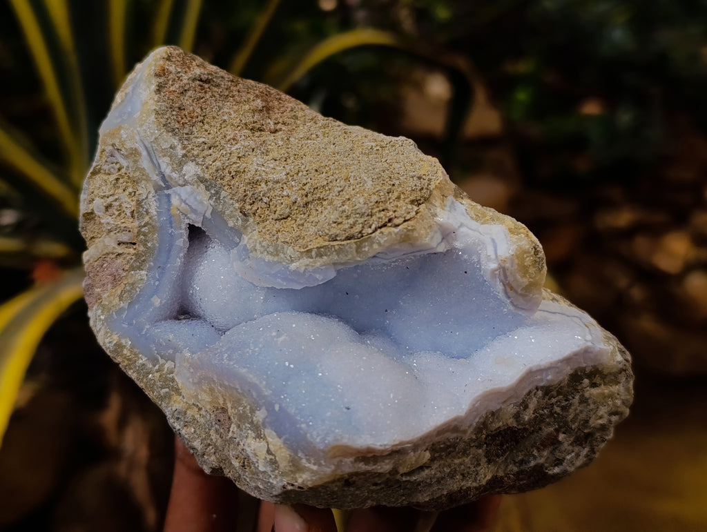 Natural Blue Lace Agate Geodes x 6 From Nsanje, Malawi - Toprock Gemstones and Minerals 