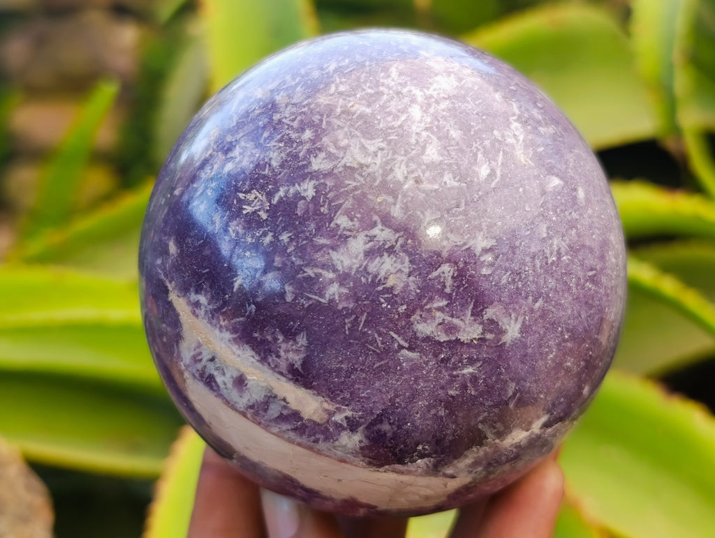 Polished Lepidolite Spheres x 3 From Vakinankaratra, Madagascar - Toprock Gemstones and Minerals 