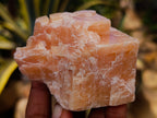Natural Rhombohedral Sunset Orange Calcite Specimens x 24 From Spitzkop, Namibia - Toprock Gemstones and Minerals 