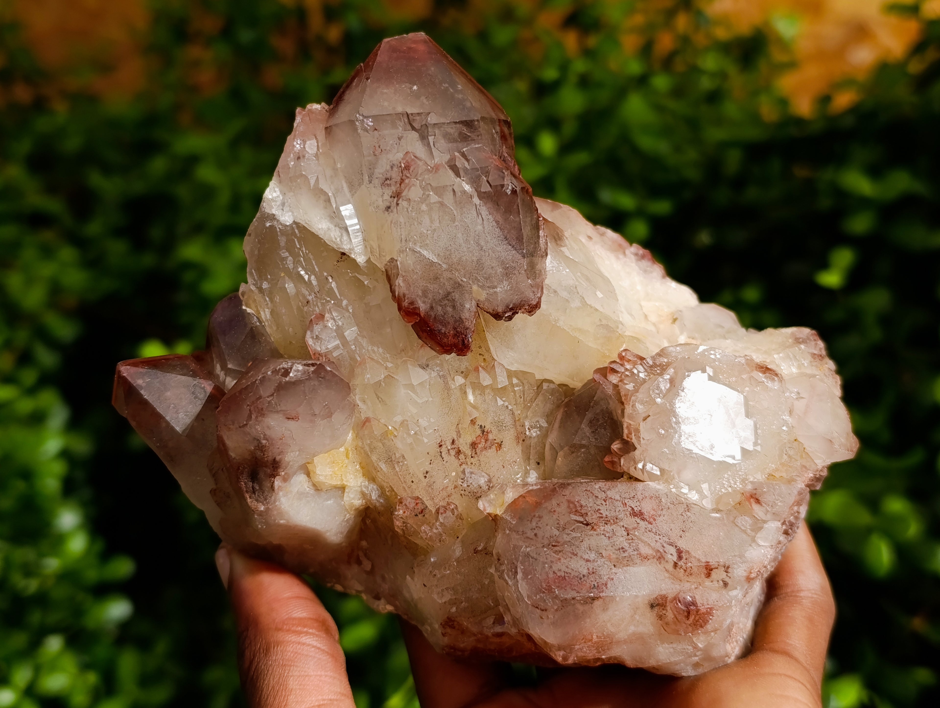 Natural Red Hematoid Quartz Clusters x 2 From Karoi, Zimbabwe - Toprock Gemstones and Minerals 