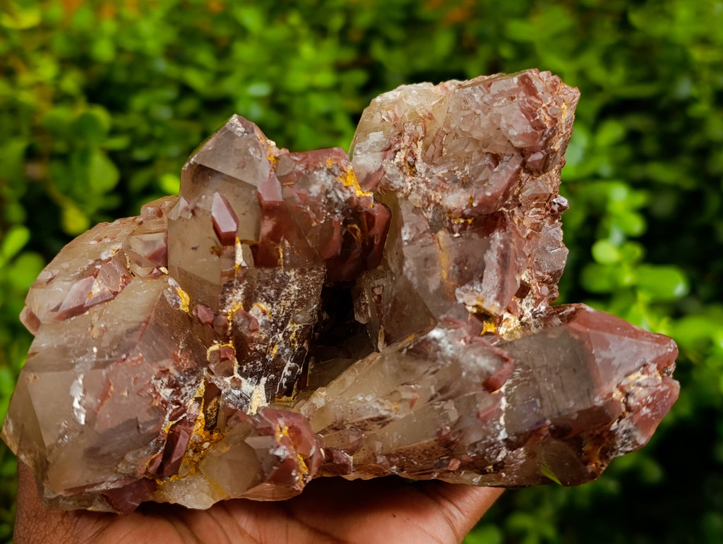 Natural Red Hematoid Quartz Clusters x 2 From Karoi, Zimbabwe - Toprock Gemstones and Minerals 