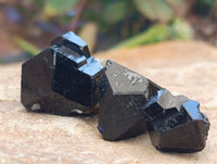 Natural Small Terminated Schorl Black Tourmaline Crystals with a little Hyalite Opal x 70 From Erongo, Namibia