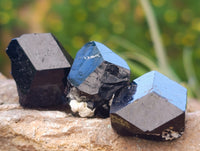 Natural Small Terminated Schorl Black Tourmaline Crystals with a little Hyalite Opal x 70 From Erongo, Namibia