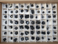Natural Small Terminated Schorl Black Tourmaline Crystals with a little Hyalite Opal x 70 From Erongo, Namibia