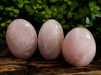 Polished Rose Quartz Standing Free Forms x 3 From Ambatondrazaka, Madagascar - Toprock Gemstones and Minerals 