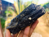 Natural XL Fibrous and Stepped Schorl Black Tourmaline Crystals x 3 From Erongo, Namibia