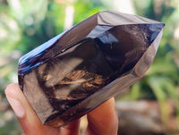 Polished Mixed Quartz Crystals Including Smokey Citrine x 6 from Madagascar