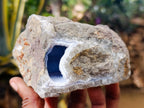 Natural Blue Lace Agate Geodes x 5 From Nsanje, Malawi - Toprock Gemstones and Minerals 