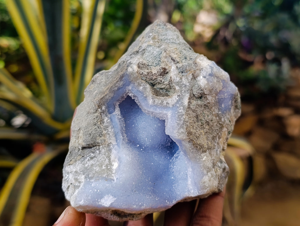 Natural Blue Lace Agate Geodes x 5 From Nsanje, Malawi - Toprock Gemstones and Minerals 