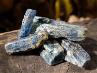 Natural Fluorescent Blue Kyanite Crystals x 1.7 Kg Lot From Karoi, Zimbabwe