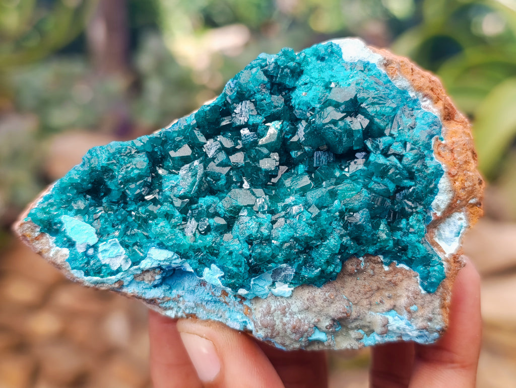 Natural Dioptase On Dolomite Specimens x 3 From Likasi, Congo - Toprock Gemstones and Minerals 