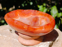 Polished Carnelian Agate Bowls x 3 From Madagascar