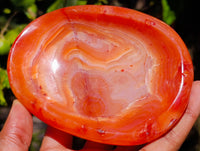 Polished Carnelian Agate Bowls x 3 From Madagascar