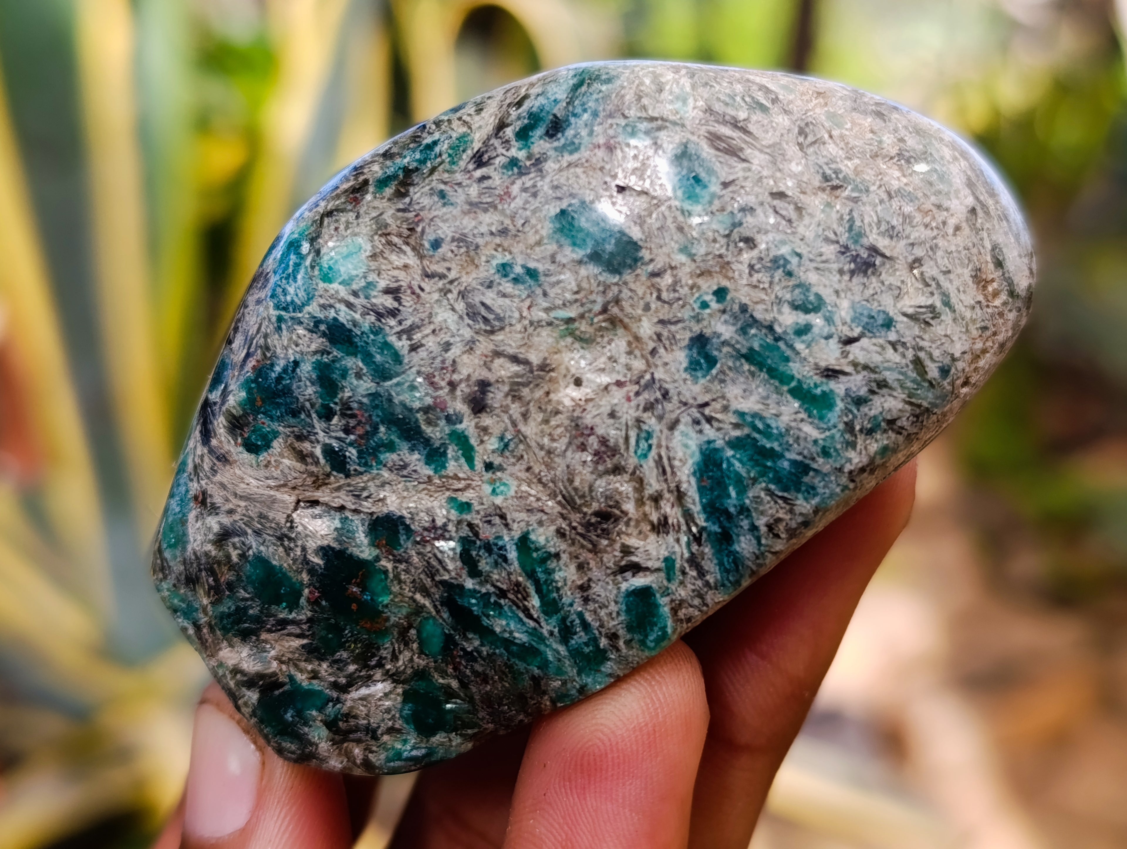 Polished Emerald Mica In Matrix Standing Free Forms x 6 From Mutoko, Zimbabwe - Toprock Gemstones and Minerals 