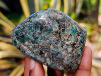 Polished Emerald Mica In Matrix Standing Free Forms x 6 From Mutoko, Zimbabwe