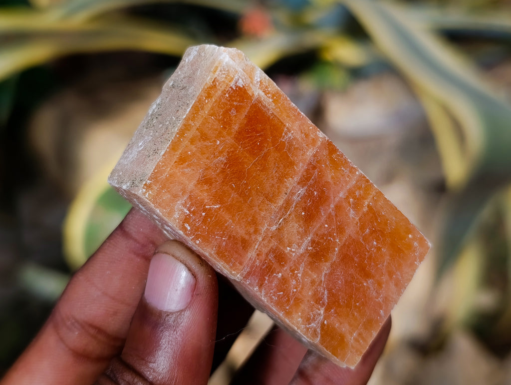 Natural Rhombohedral Sunset Orange Calcite Specimens x 24 From Spitzkop, Namibia - Toprock Gemstones and Minerals 