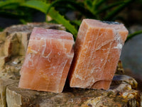 Natural Rhombohedral Sunset Orange Calcite Specimens x 24 From Spitzkop, Namibia