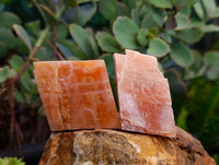 Natural Rhombohedral Sunset Orange Calcite Specimens x 24 From Spitzkop, Namibia