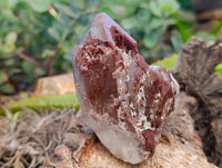 Natural Red Hematoid Quartz Clusters x 3 From Karoi, Zimbabwe