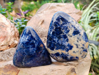 Polished Sodalite Standing Free Forms x 6 From Kunene River, Namibia - Toprock Gemstones and Minerals 