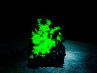 Natural Schorl Black Tourmaline with Hyalite Opal and Green Fluorite x 2 From Erongo, Namibia - Toprock Gemstones and Minerals 