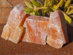 Natural Rhombohedral Sunset Orange Calcite Specimens x 24 From Spitzkop, Namibia - Toprock Gemstones and Minerals 