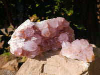 Natural Sunburst Amethyst Spirit Quartz Clusters x 2 From South Africa - Toprock Gemstones and Minerals 