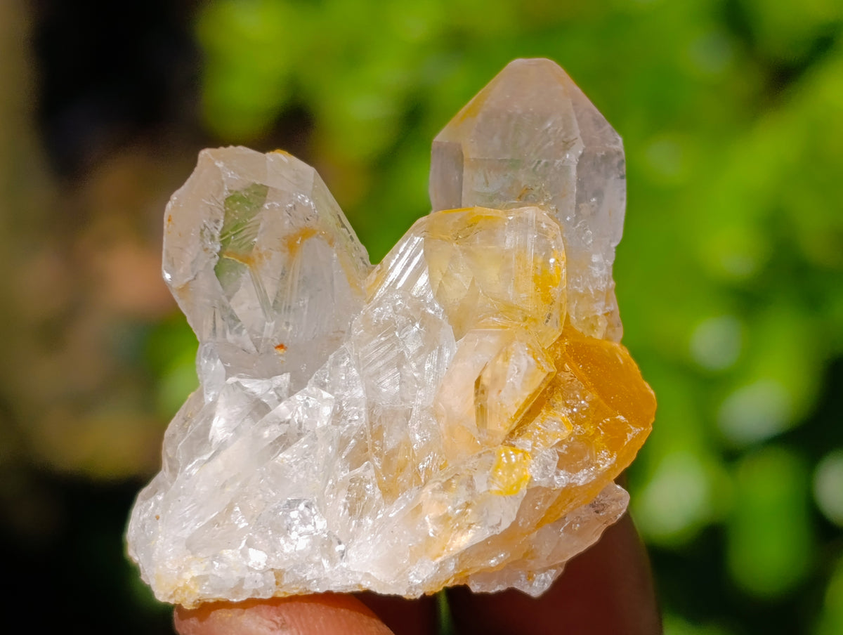 Natural Purple Amethyst and Golden Limonite Single Quartz Crystals x 3.19 Kg Lot From Zambia - Toprock Gemstones and Minerals 