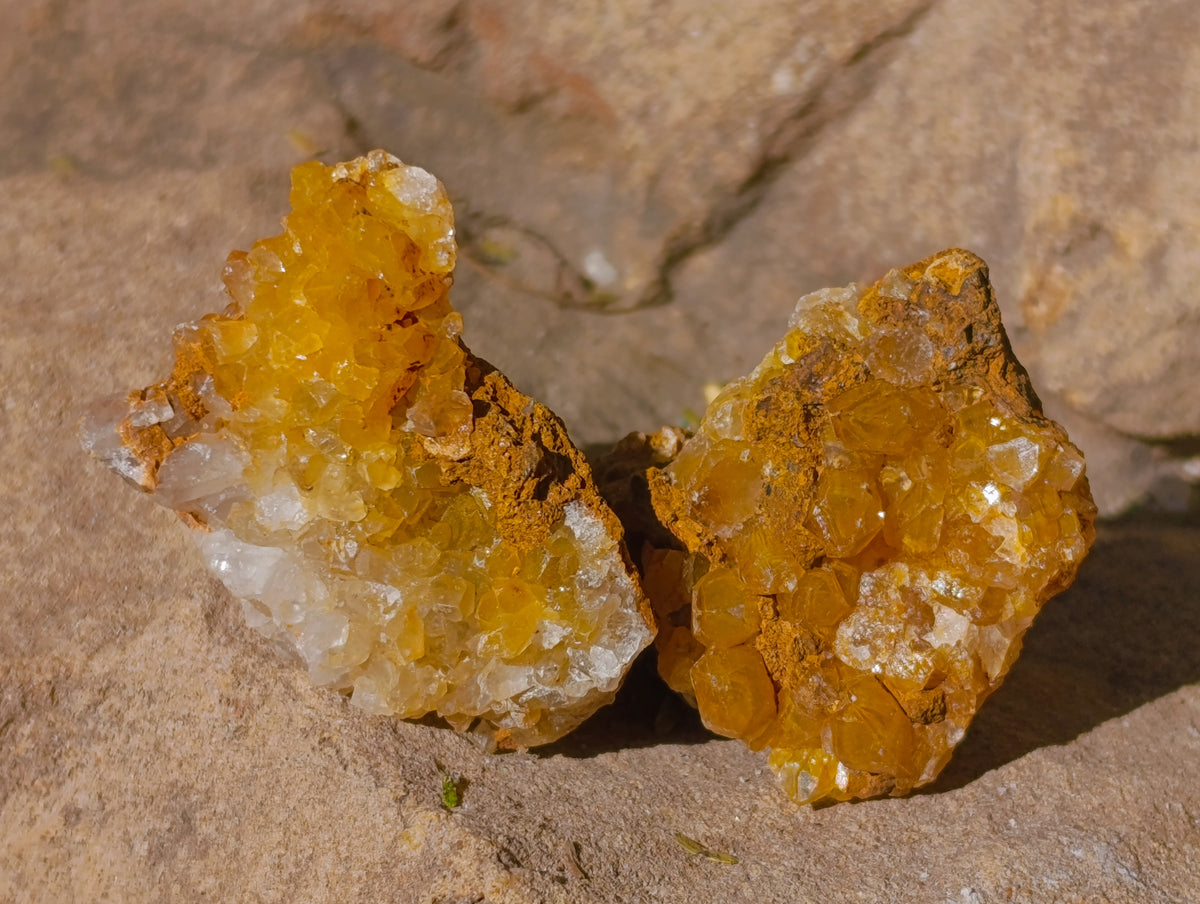 Natural Purple Amethyst and Golden Limonite Single Quartz Crystals x 3.19 Kg Lot From Zambia - Toprock Gemstones and Minerals 