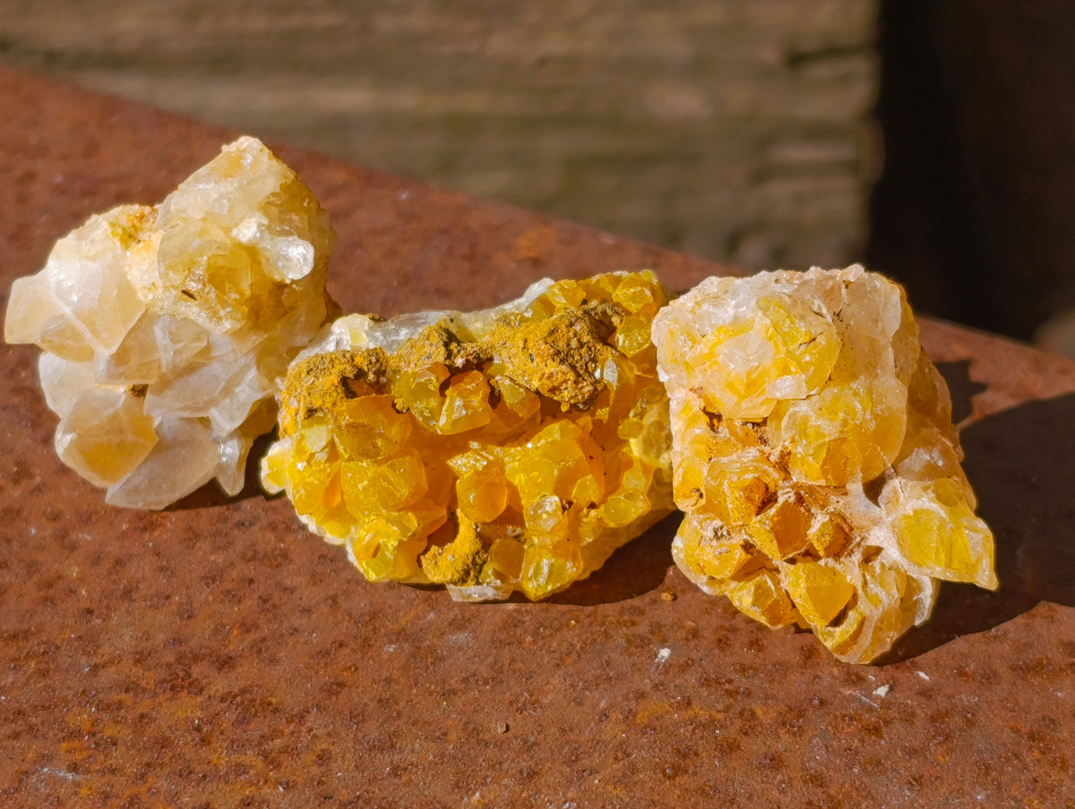 Natural Purple Amethyst and Golden Limonite Single Quartz Crystals x 3.19 Kg Lot From Zambia - Toprock Gemstones and Minerals 