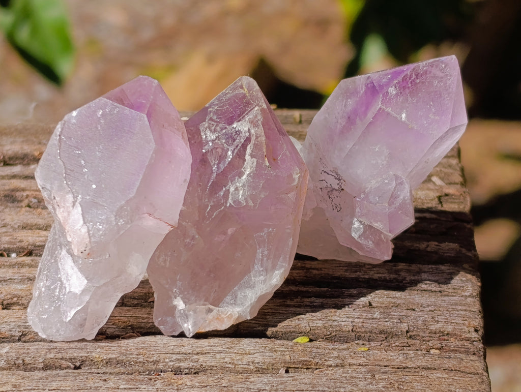 Natural Purple Amethyst and Golden Limonite Single Quartz Crystals x 3.19 Kg Lot From Zambia - Toprock Gemstones and Minerals 
