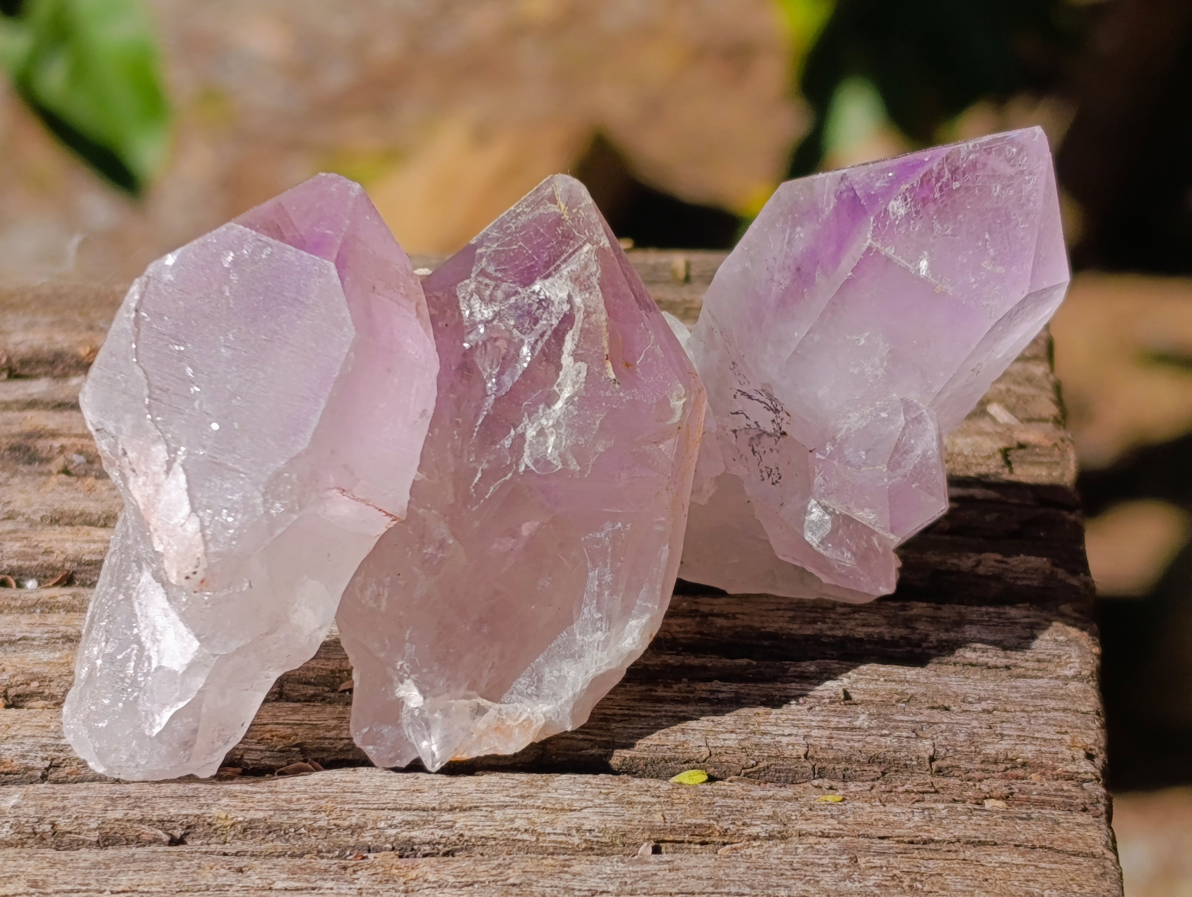 Natural Purple Amethyst and Golden Limonite Single Quartz Crystals x 3.19 Kg Lot From Zambia - Toprock Gemstones and Minerals 