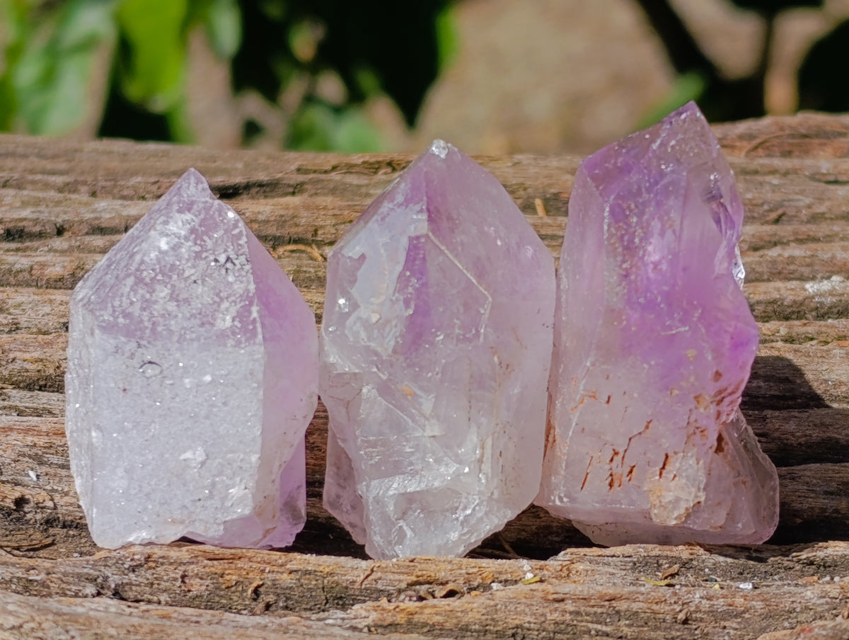 Natural Purple Amethyst and Golden Limonite Single Quartz Crystals x 3.19 Kg Lot From Zambia - Toprock Gemstones and Minerals 