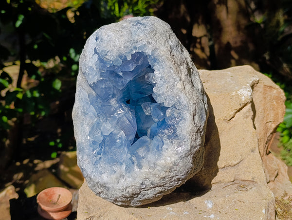 Natural Large Celestite Geode Specimen x 1 From Sakoany, Madagascar