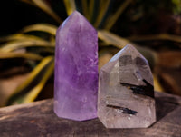Polished Mixed Quartz Crystals Including Golden Rutile Quartz x 6 from Madagascar - Toprock Gemstones and Minerals 