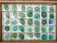 Polished Green Fluorite Palm Stones x 35 From Madagascar - Toprock Gemstones and Minerals 