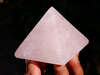 Polished Rose Quartz Pyramids x 6 From Ambatondrazaka, Madagascar - Toprock Gemstones and Minerals 