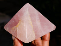 Polished Rose Quartz Pyramids x 6 From Ambatondrazaka, Madagascar - Toprock Gemstones and Minerals 