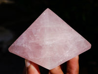 Polished Rose Quartz Pyramids x 6 From Ambatondrazaka, Madagascar - Toprock Gemstones and Minerals 