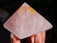 Polished Rose Quartz Pyramids x 6 From Ambatondrazaka, Madagascar - Toprock Gemstones and Minerals 