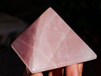 Polished Rose Quartz Pyramids x 6 From Ambatondrazaka, Madagascar - Toprock Gemstones and Minerals 