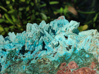 Natural Chrysocolla Blade Crystal Pseudomorph after Malachite with Azurite, Malachite and Heterogenite Crystallization x 1 From Lupoto Mine, Congo - Toprock Gemstones and Minerals 