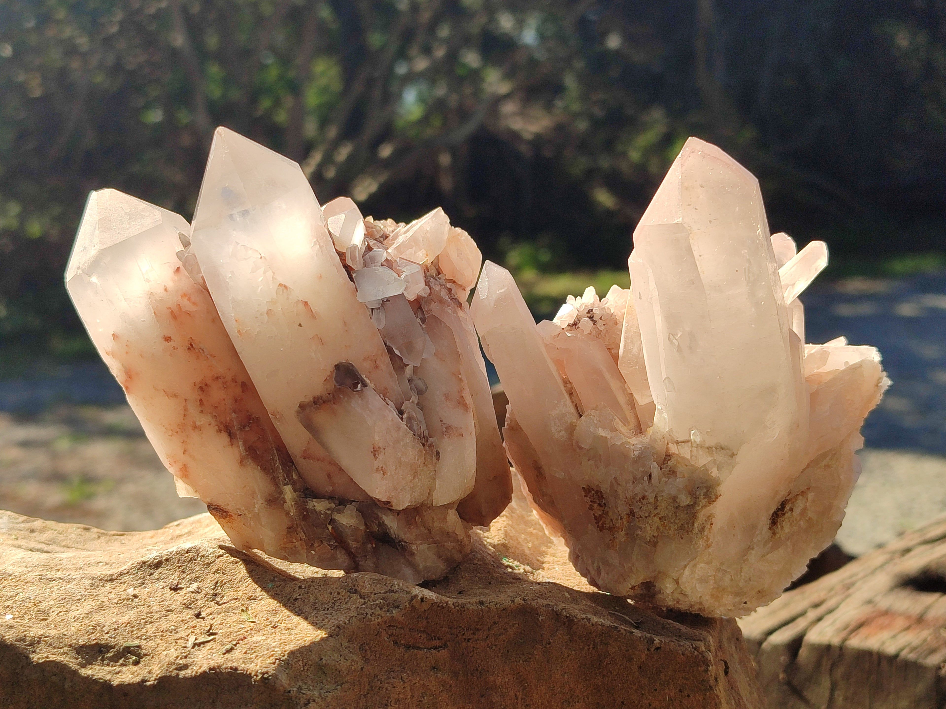 Natural Mixed Quartz Clusters x 4 From Madagascar - Toprock Gemstones and Minerals 