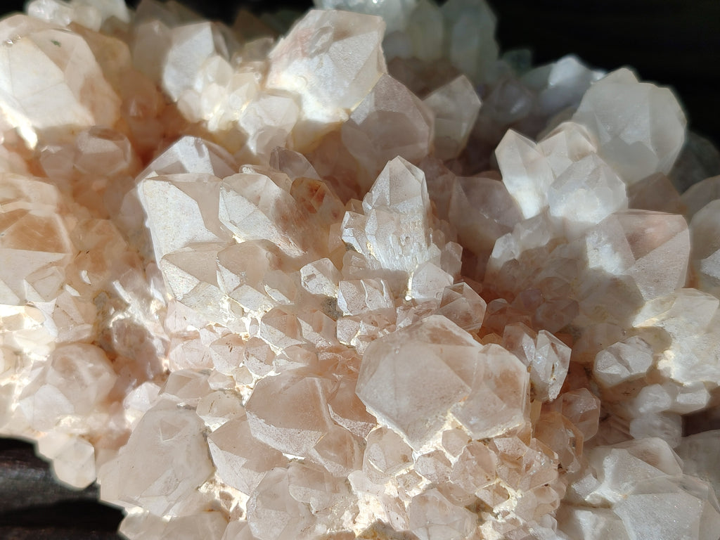 Natural White Phantom and Hematoid Quartz Crystal Clusters x 3 From Madagascar - Toprock Gemstones and Minerals 