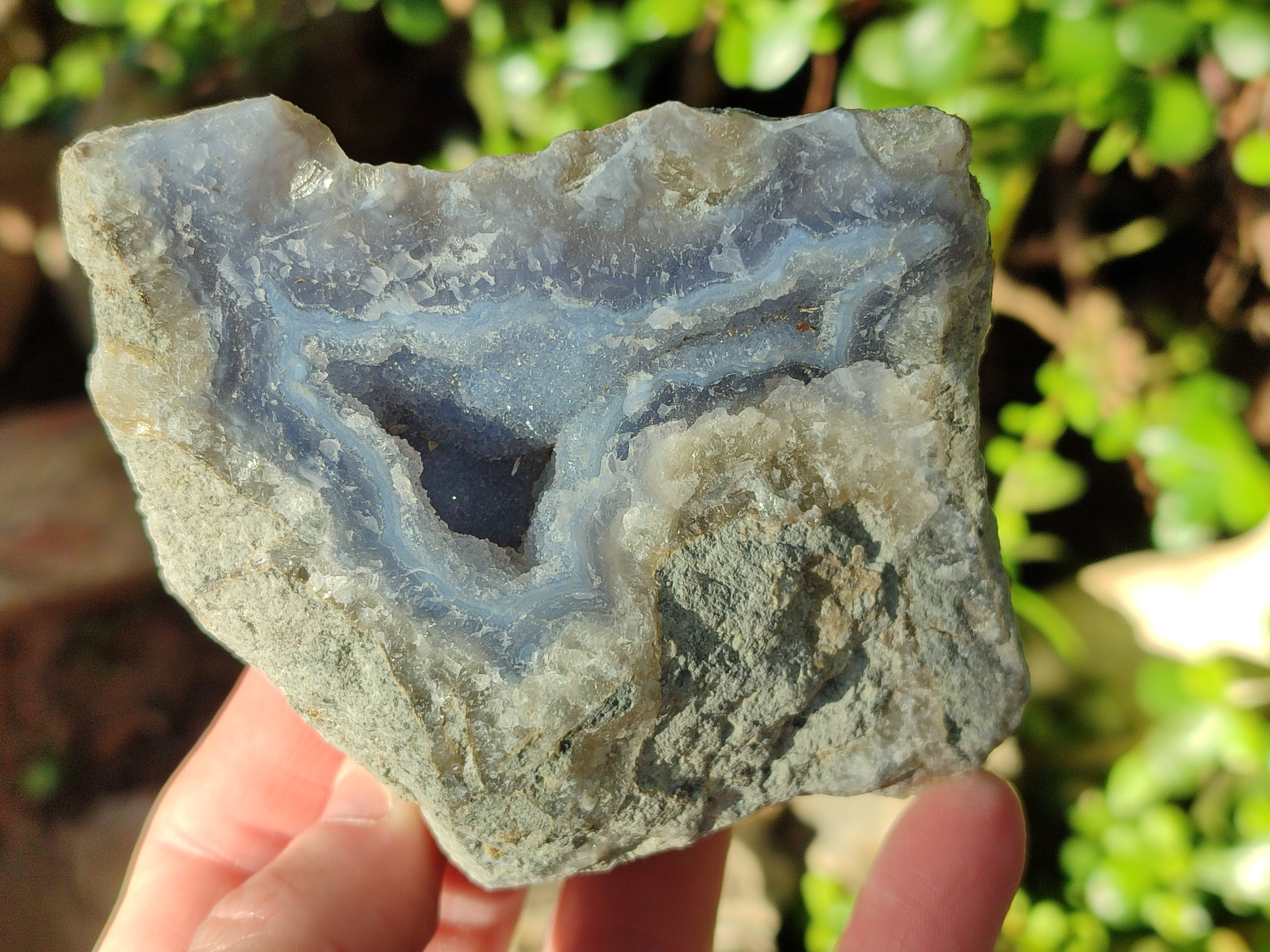 Natural Blue Lace Agate Geode Specimens x 12 From Nsanje, Malawi - Toprock Gemstones and Minerals 