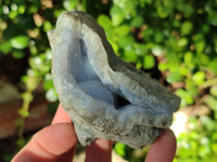 Natural Blue Lace Agate Geode Specimens x 12 From Nsanje, Malawi