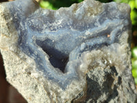Natural Blue Lace Agate Geode Specimens x 12 From Nsanje, Malawi