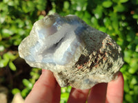 Natural Blue Lace Agate Geode Specimens x 12 From Nsanje, Malawi